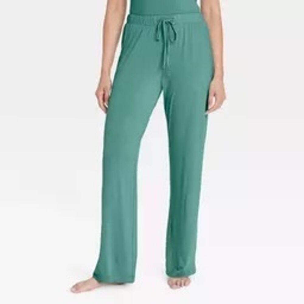 Auden CloudKnit Sage Green Wide Leg Lounge Pants Soft Stretch Pajama